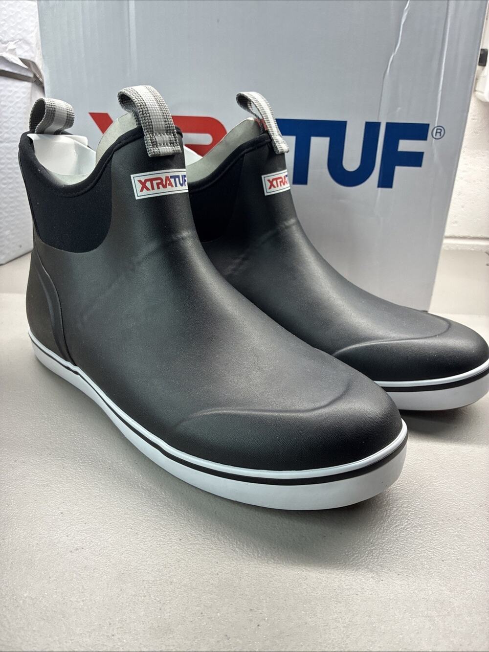 New Xtratuf 6" Men's Ankle Deck Boot 22736 Size 12 Men’s Black Waterproof